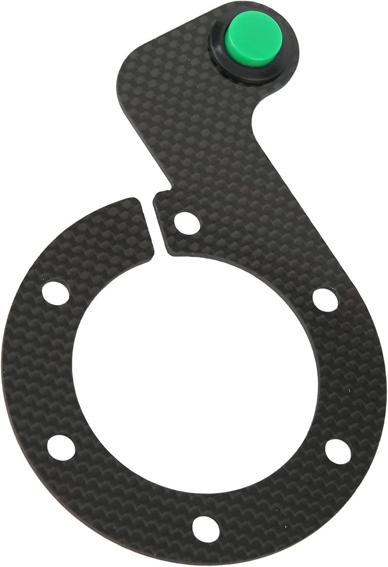 Steering Wheel Horn Button, 6 Hole Carbon Fiber Acrylic Touch Sensitive Horn Button for, with High Precision Sensitivity for Enhanced Safety and Style (Green) - Image 4