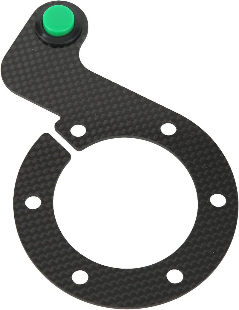 Steering Wheel Horn Button, 6 Hole Carbon Fiber Acrylic Touch Sensitive Horn Button for, with High Precision Sensitivity for Enhanced Safety and Style (Green) - Image 1