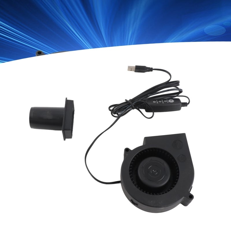 مروحة منفاخ USB مقاس 97 مم - وضع سرعات ثلاثة - تدفق هواء عالٍ - لمروحة تبريد الكمبيوتر - تعمل بواسطة USB وتثبيت سهل - لمروحة تبريد الكمبيوتر للأجهزة الإلكترونية وطابعات 3D وأرفف الأرفف ومراكز البيانات - Image 5