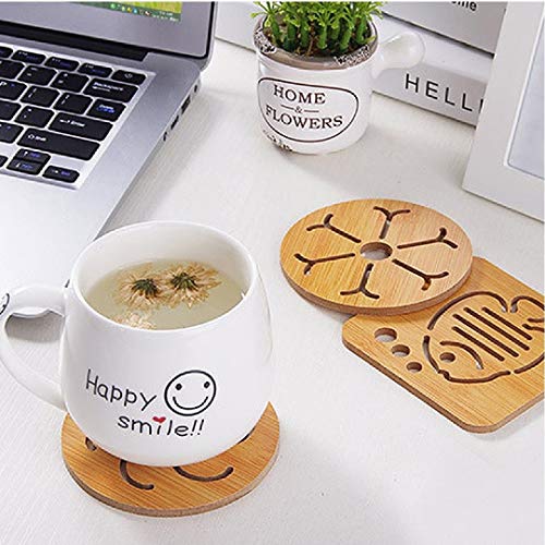HEXONIQ® Trivets for Hot Pots & Pans, Wooden Coaster, Natural Kitchen Wooden Trivet Mat Set Unique Drink Coaster Heat Resistant Pad for Pans, Plates, Dishes, Teapots (Small, Random Pattern, 6 Pieces) - Image 2