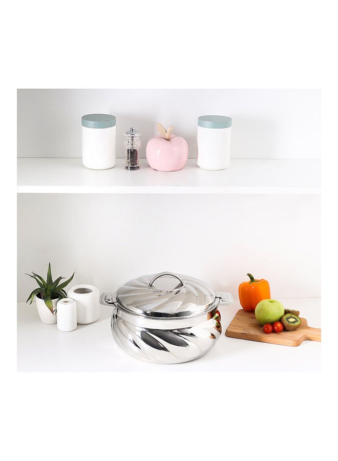 Royalford Food-Grade Hot And Cold Hotpot With Double Wall Vacuum Insulation| Firm Twist Lock To Keep Food Fresh For Long| Elegant And Unique Design Perfect For Rice Roti Curry| Silver Silver Largeml - Image 3