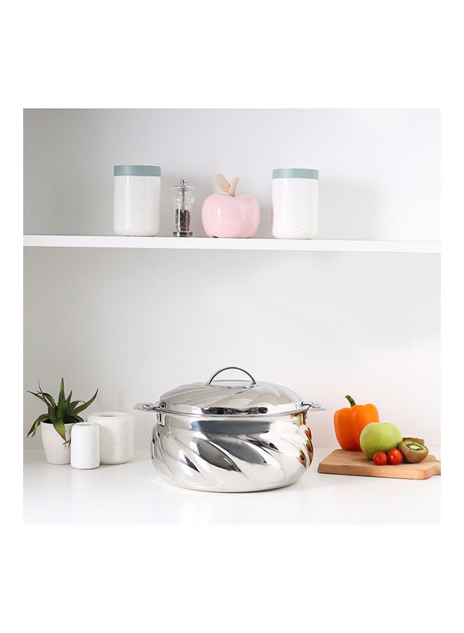 Royalford Food-Grade Hot And Cold Hotpot With Double Wall Vacuum Insulation| Firm Twist Lock To Keep Food Fresh For Long| Elegant And Unique Design Perfect For Rice Roti Curry| Silver Silver Largeml - Image 2