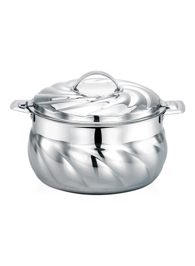 Royalford Food-Grade Hot And Cold Hotpot With Double Wall Vacuum Insulation| Firm Twist Lock To Keep Food Fresh For Long| Elegant And Unique Design Perfect For Rice Roti Curry| Silver Silver Largeml - Image 1
