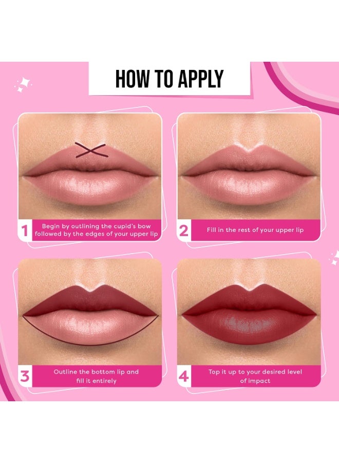 SUGAR POP Satin Matte Luxe | Castor Oil, Vitamin E & Hyaluronic Acid | Full coverage - 16 Zinnia  Lipstick - Image 3