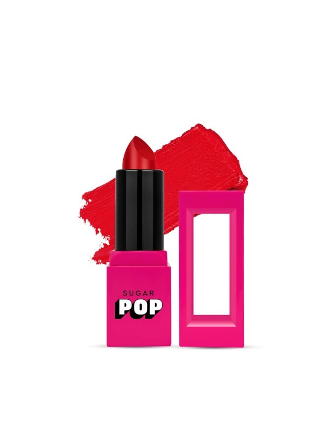 SUGAR POP Satin Matte Luxe | Castor Oil, Vitamin E & Hyaluronic Acid | Full coverage - 16 Zinnia  Lipstick - Image 2