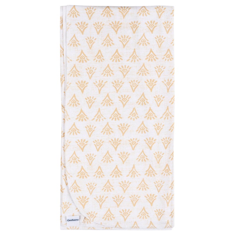 Gerber Unisex Baby 100% Cotton Flannel Receiving Blankets 30x30 Inches (Pack of 4), Animal Geo Girl, One Size - Image 3