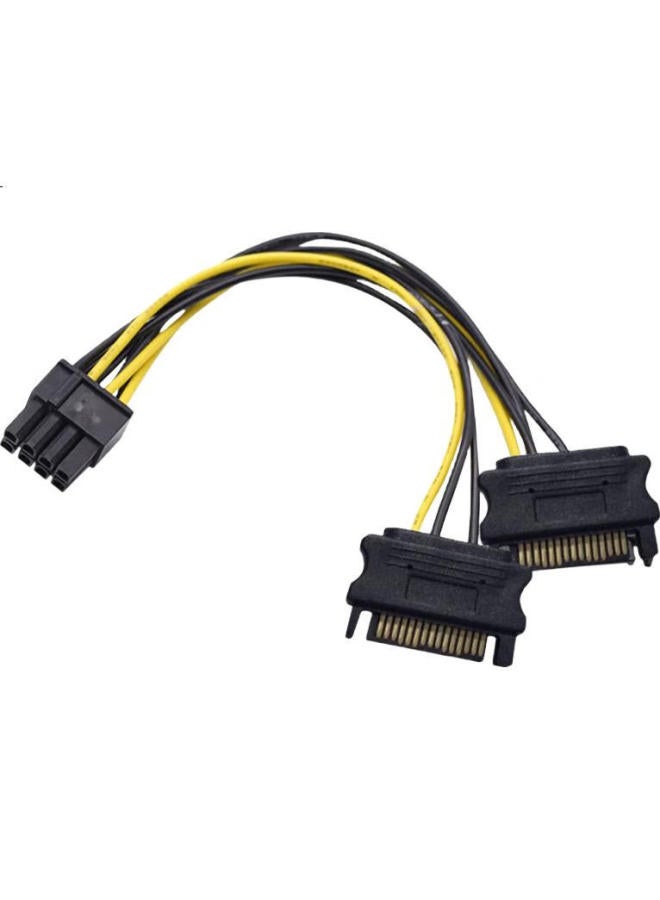 Suoli Soli Graphics Card Power Cable Dual 15p To 8p Desktop C Puter Case Dual Sata 15pin To 8pin Power Adapter Cable Reverse Connection Cable / 60011 - Image 1