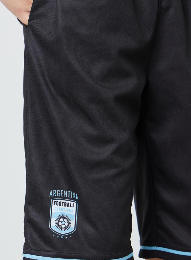 Styli Teen Boys Argentina Jersey Polo T-Shirt and Shorts FIFA Football Set - Image 5