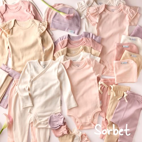 Butterblu Morgan 5-Pack Mitts 100% Organic Cotton No Scratch Mittens for Newborn Baby Boys & Girls, Sorbet, One Size - Image 5