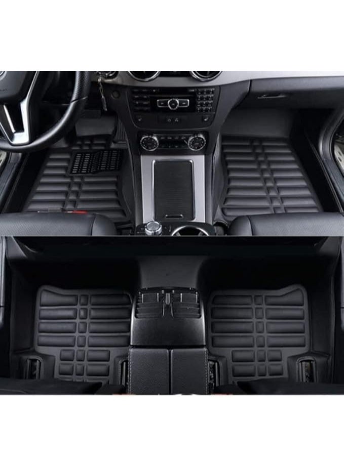 5D Car Mat Set – 3-Piece Durable Faux Leather, Anti-Slip & Easy-to-Clean Universal Fit - Image 1