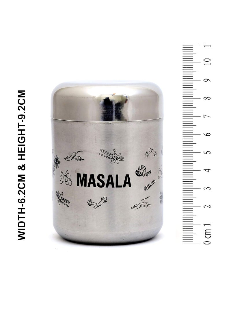 Coconut Coconut Stainless Steel Multipurpose Kitchen Accessories Canisters / Container For Storage Tea Coffee Sugar & Masala (Matt Finish) - 4 PC Set  - Image 5