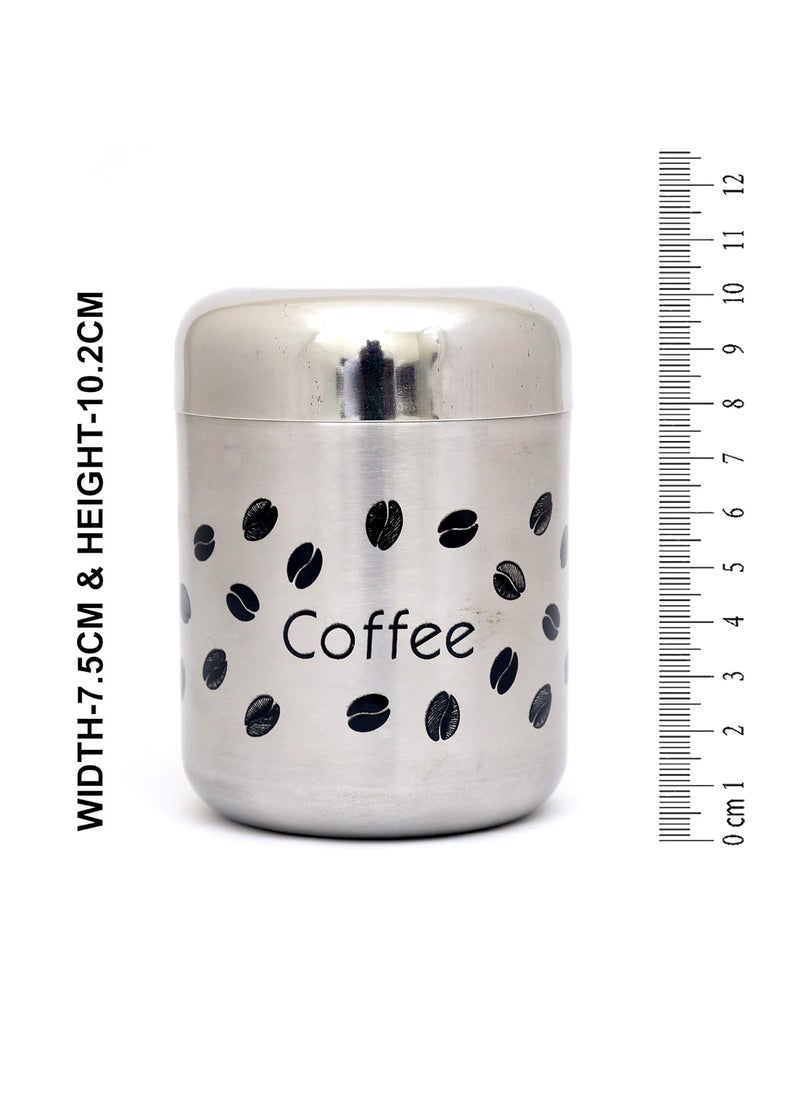 Coconut Coconut Stainless Steel Multipurpose Kitchen Accessories Canisters / Container For Storage Tea Coffee Sugar & Masala (Matt Finish) - 4 PC Set  - Image 4