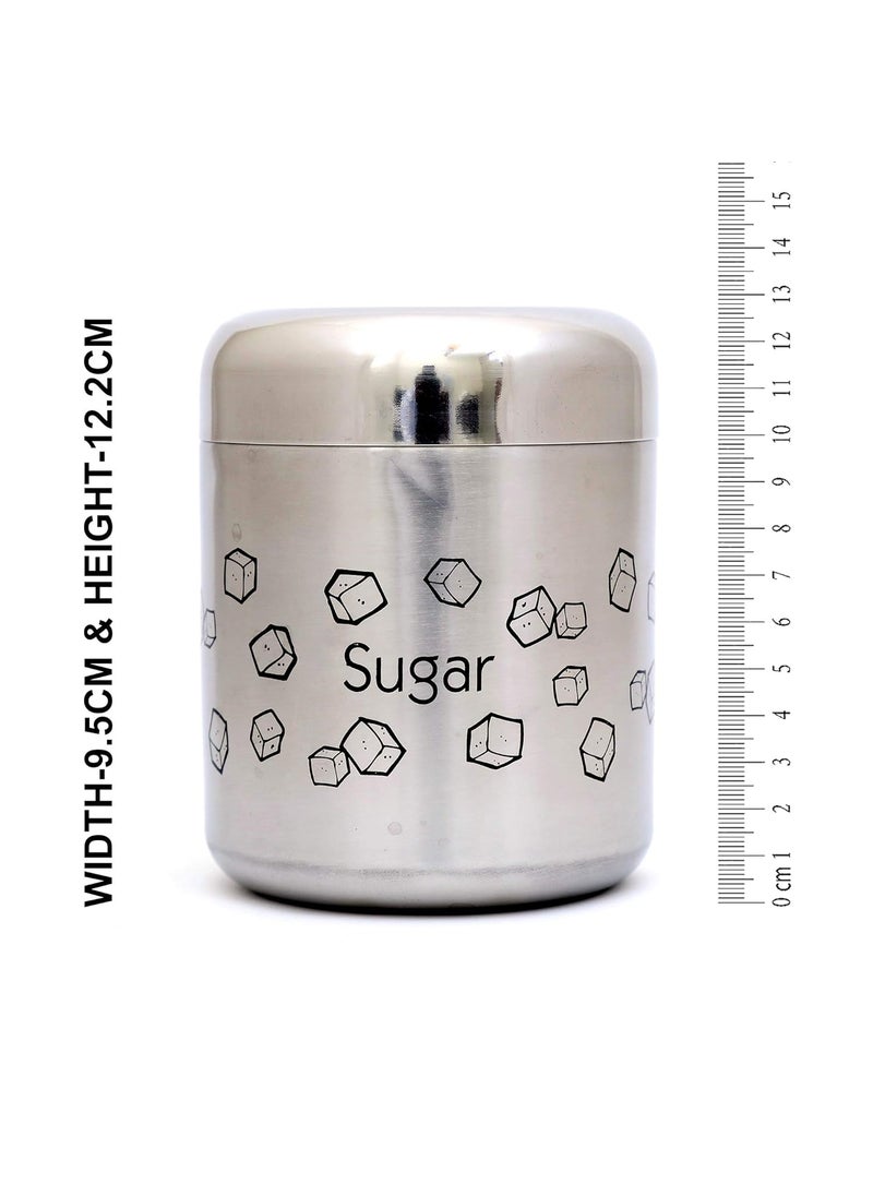 Coconut Coconut Stainless Steel Multipurpose Kitchen Accessories Canisters / Container For Storage Tea Coffee Sugar & Masala (Matt Finish) - 4 PC Set  - Image 2