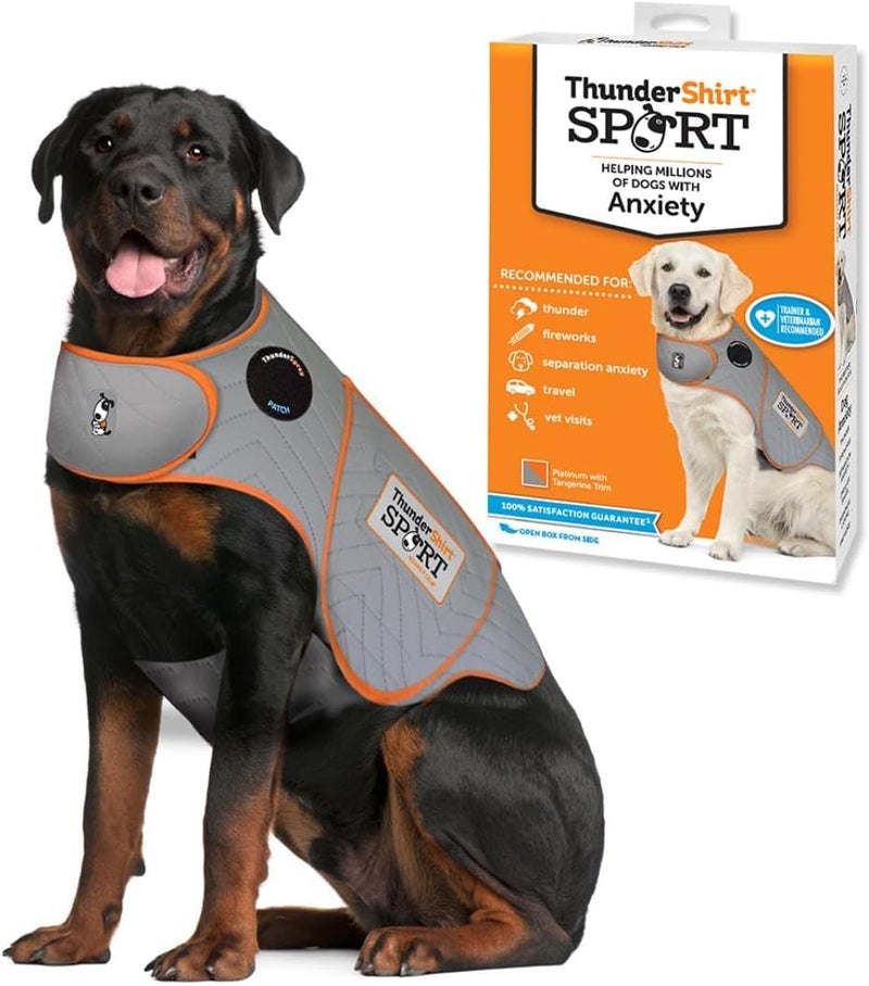 ThunderShirt for Dogs, XX Large, Platinum Sport - Dog Anxiety Relief Calming Vest - Image 1