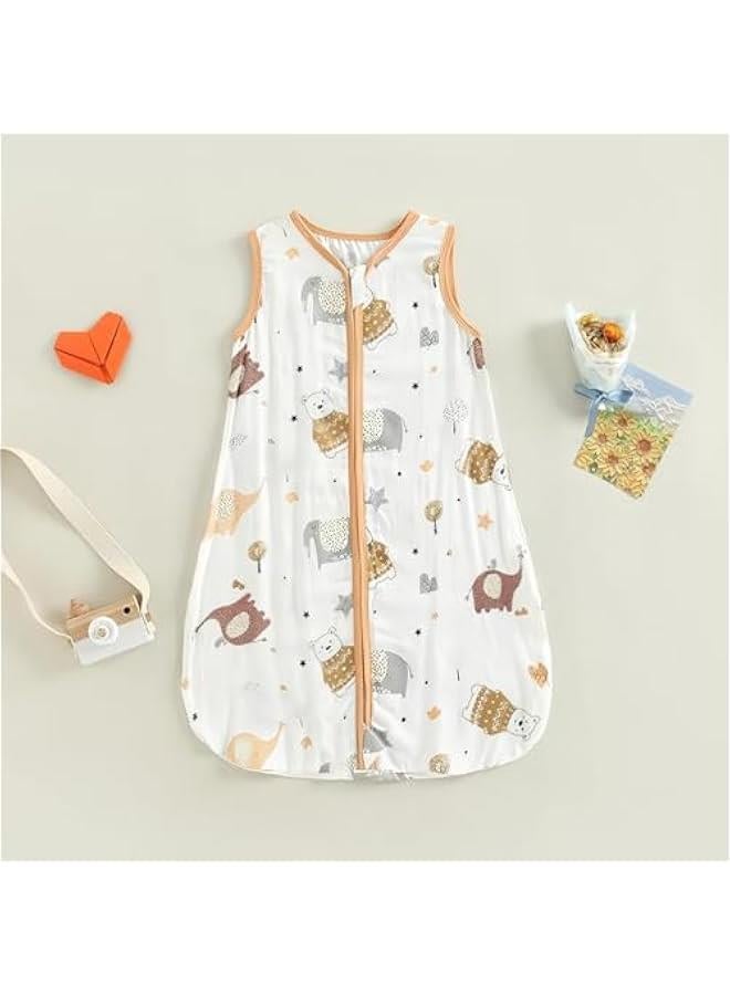 ميكسد كيس نوم للاطفال في الشتاء، بطانية يمكن ارتداؤها بدون اكمام مع سحاب ثنائي الاتجاه، ثوب نوم قطن لحديثي الولادة - Image 2