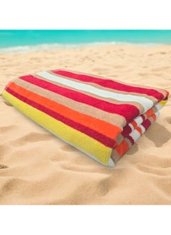 Kassino Premium Striped Oversized Beach Towels (90 x 180cm) - 100% Cotton, Soft & Quick-Dry, Double Stitched for Durability, Perfect towels for Beach and Pool (2PCS) (2, Orange Stripes) - pzsku/Z487C59DD13AA1B66C4EDZ/45/_/1737542680/00b39933-422b-4d88-8818-435a4235979c