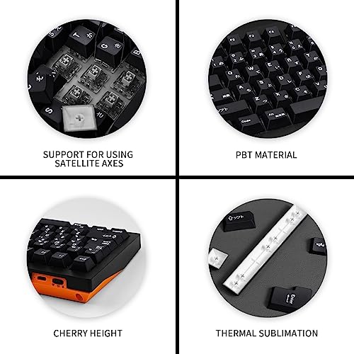 GEKUCAP Black Japanese Keycaps 129 Keys, Minimalist Style Cherry Profile Key Caps, PBT Dye Sublimation Customized Keycaps Set Compatible with Cherry MX Switches Mechanical Keyboards - Image 3
