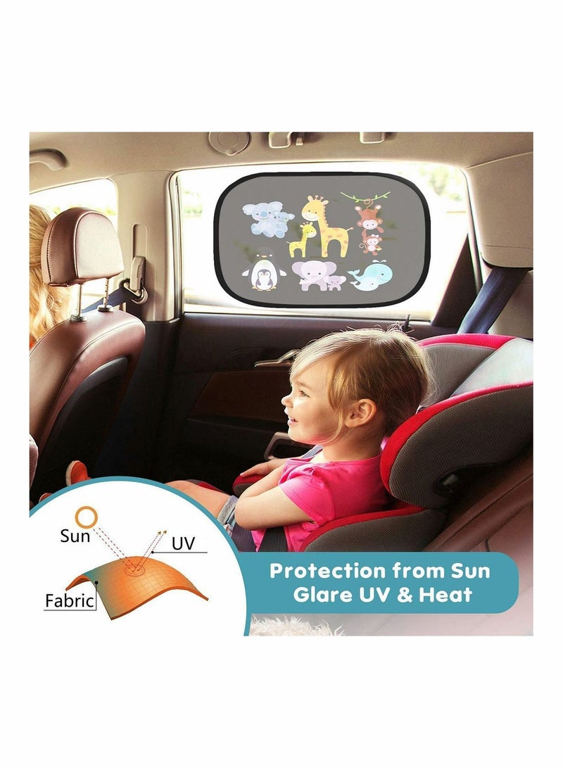 Y&D Car Window Shades for Kids Baby Pet UV Rays/Sunlight Protection, Sunshades Shield Visor Children with PVC Adsorption Electrostatic Side Windscreen Window, 2 Pcs - Image 2