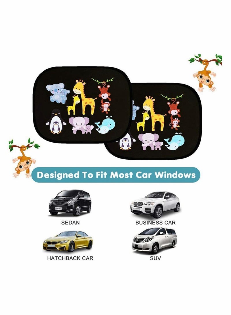 Y&D Car Window Shades for Kids Baby Pet UV Rays/Sunlight Protection, Sunshades Shield Visor Children with PVC Adsorption Electrostatic Side Windscreen Window, 2 Pcs - Image 4