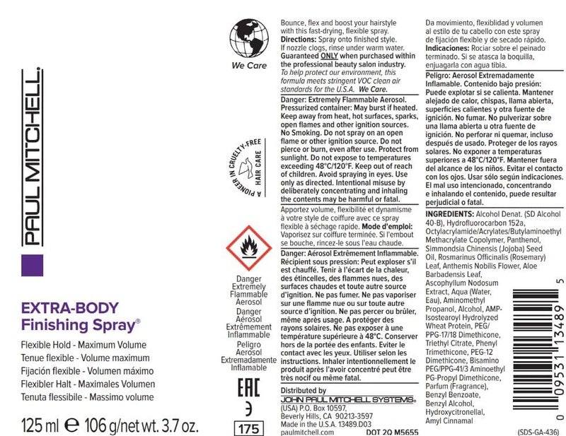 Paul Mitchell Extra-Body Finishing Spray, Flexible Hold, Maximum Volume, For Fine Hair, 3.7 oz - Image 5