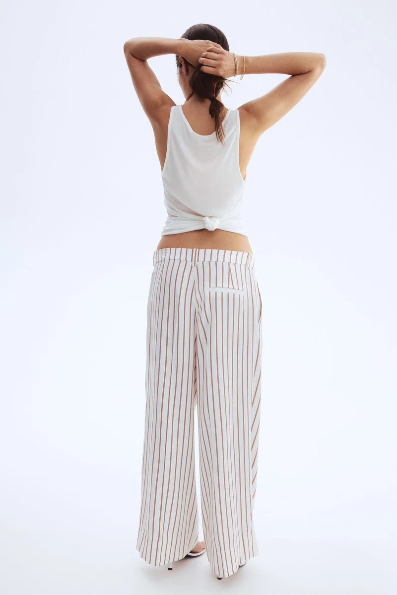 H&M Wide linen-blend trousers