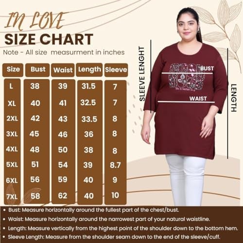 In Love Women Cotton Regular Fit Plus Size Long-Line Chest Print T-Shirt With Pocket, Grey - Image 3