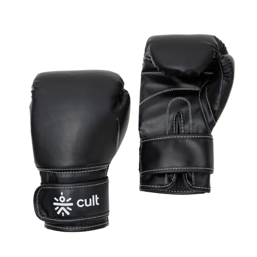 Cult Neo Boxing Gloves 16 OZ – Pro-Style Training Gloves for Sparring, Heavy Bag & Mitt Work – Premium PU Leather, Shock Absorbing Padding, Ergonomic Design with Wrist Support – Black - Image 1
