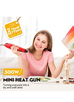Necomi Mini HeaHeat Gun, Mini Dual Temperature Heat Gun Tool with Reflective Nozzle for Epoxy, Shrink Wrap, Vinyl Wrap, Embossing, Electronics, Candle Making, Cell Phone Repair  - Image 5