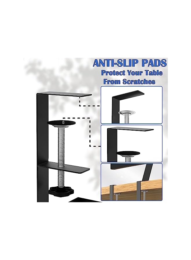promass Table Wire Management Tray, Under Desk Cable Management Upgraded Cord Organizer Under Desk Tray Cable Management Tray Table Wire Management Cord Organizer Tray for Office and Home - Image 3
