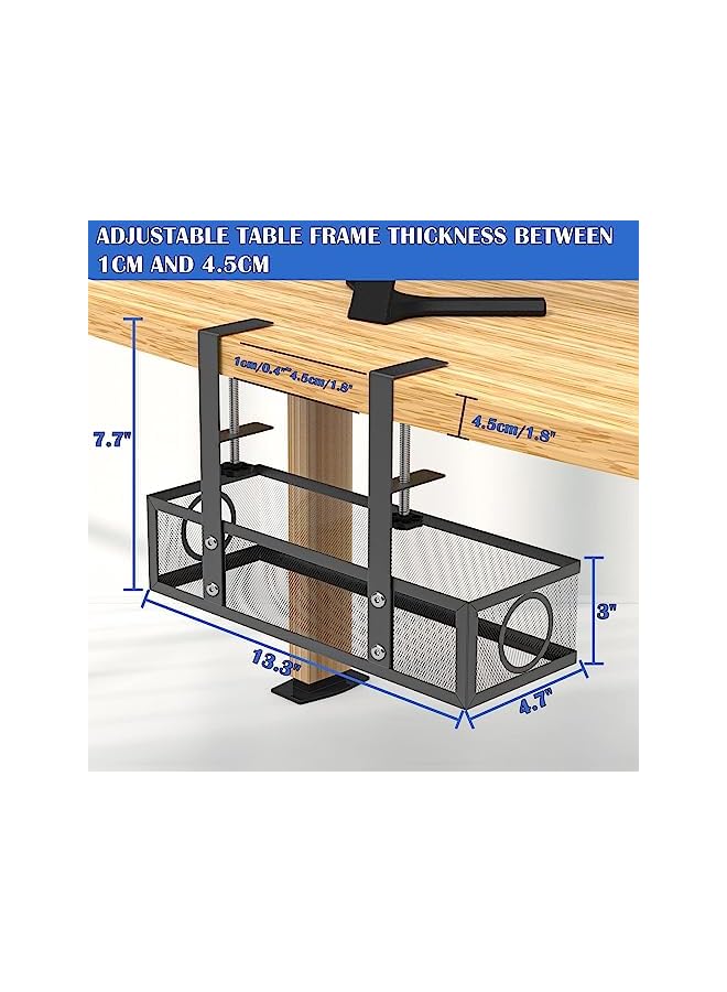 promass Table Wire Management Tray, Under Desk Cable Management Upgraded Cord Organizer Under Desk Tray Cable Management Tray Table Wire Management Cord Organizer Tray for Office and Home - Image 4