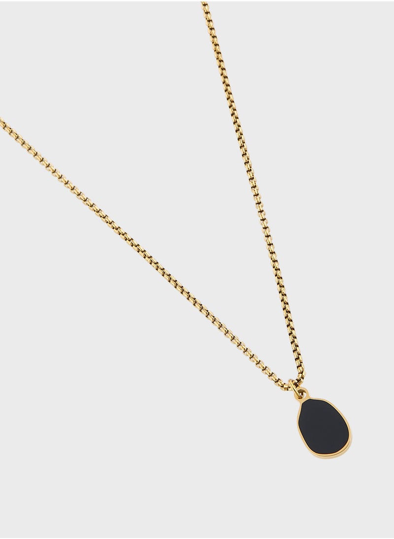 Robert Wood Pendant Chain Necklace  - Image 2