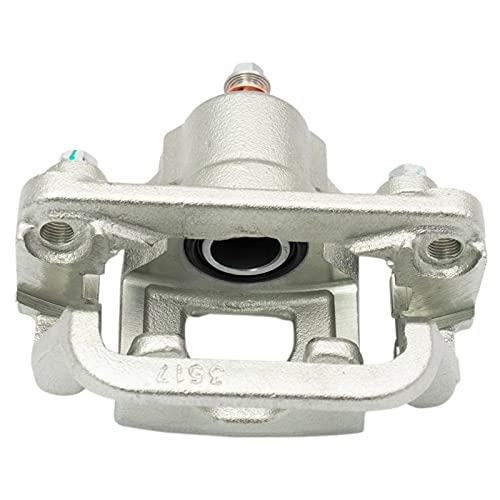 TRQ Rear Brake Pad & Rotor Kit Brake Caliper Brake Pads Brake Rotor Ceramic Solid Compatible with 2009-2012 Nissan Altima 2007-2008 Maxima - Image 2