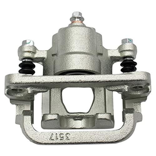 TRQ Rear Brake Pad & Rotor Kit Brake Caliper Brake Pads Brake Rotor Ceramic Solid Compatible with 2009-2012 Nissan Altima 2007-2008 Maxima - Image 4