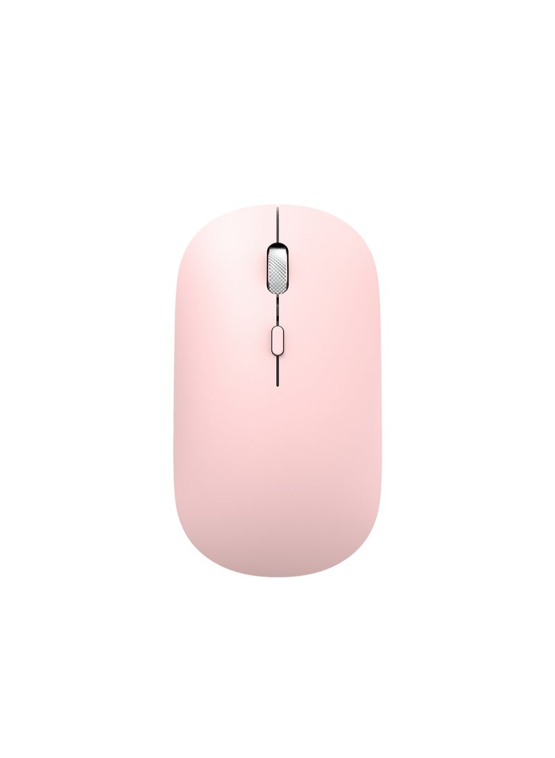 Bluetooth Wireless Mouse Portable Desktop Computer Notebook Universal Suitable For Office Travel（Pink） - Image 1
