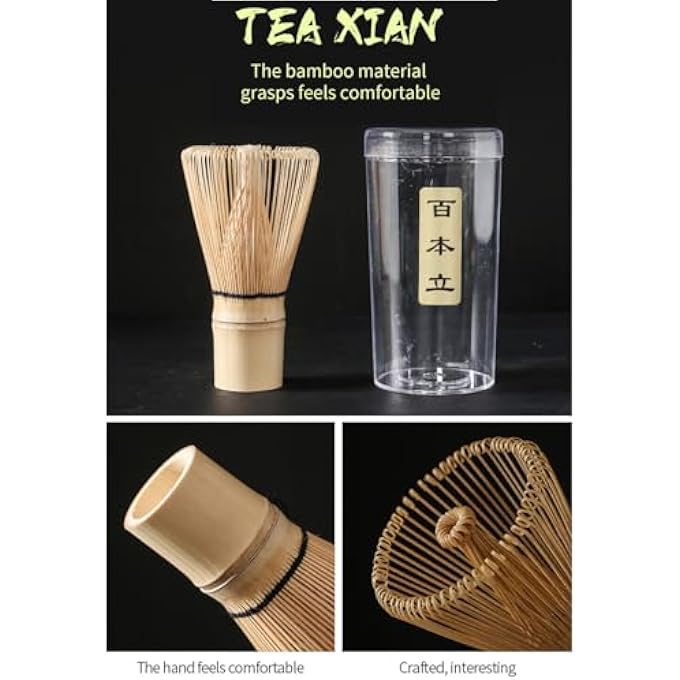 Unity Matcha Tea Set 7Pc With Mouth Bamboo Whisk Scoop Sifter Matcha Whisk Holder Green Tea Ceremony Kit Matte White Home Kitchen Latte Barista Gift Meditation Office BreaksGreen Color Box - Image 5
