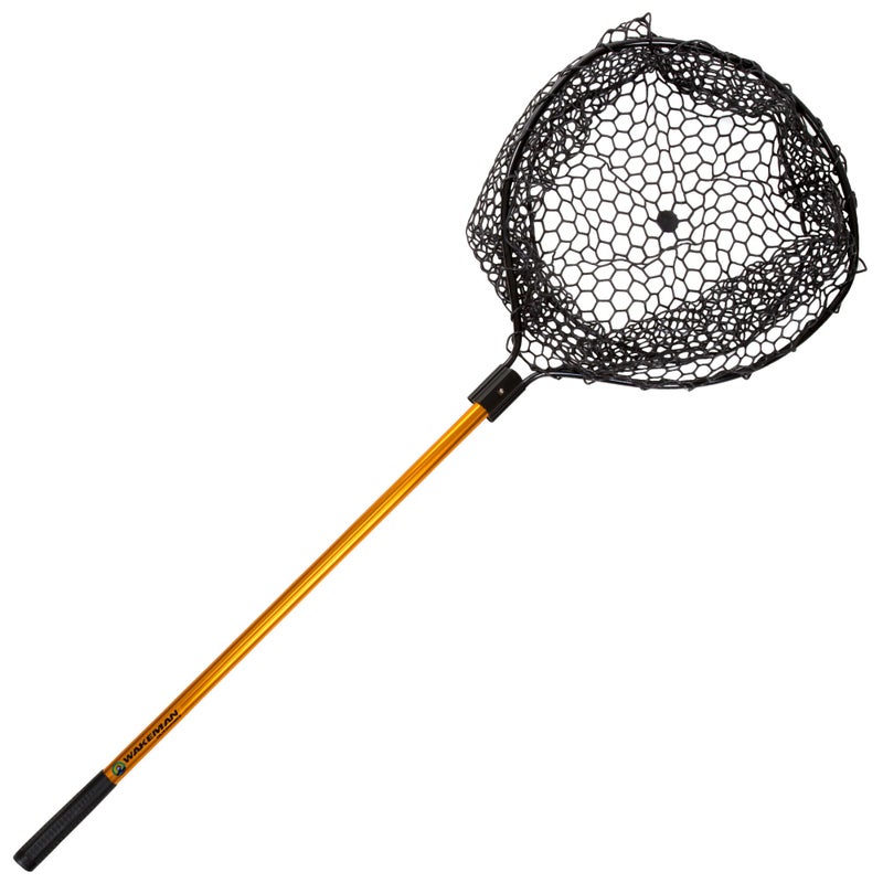 Wakeman Collapsible Fishing Net - 56-Inch Retractable Landing Net with Telescopic Pole - Fishing Equipment for Catch-and-Release by Wakeman (Gold) - Image 1