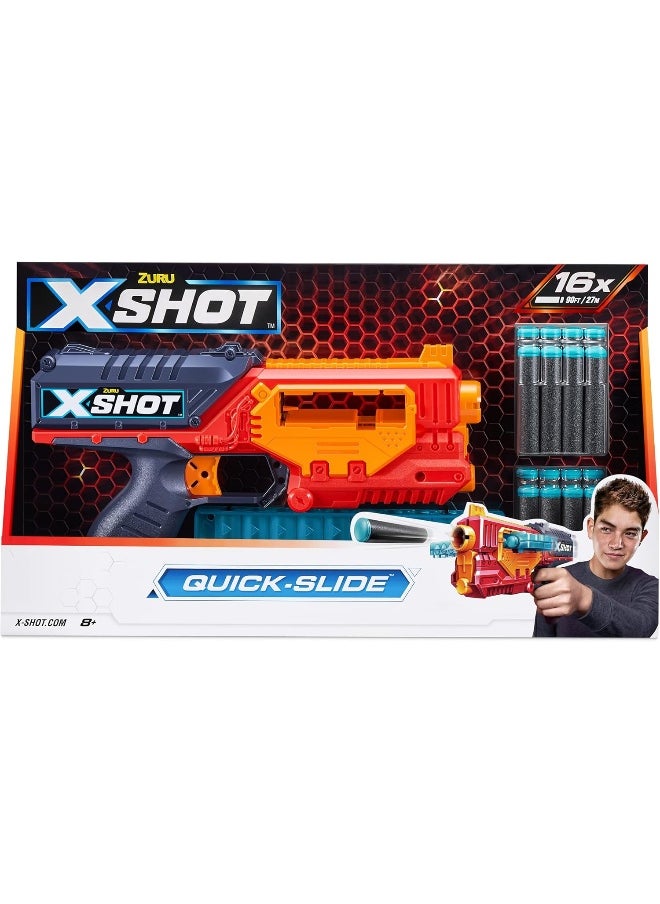 Zuru X-Shot Excel Quick Slide 16Darts -Action Aiming Game For Kids, Teen, Adults Boys & Girls, Outdoor Holiday Activities, Gifts For Kids Ages 8+  - Image 2