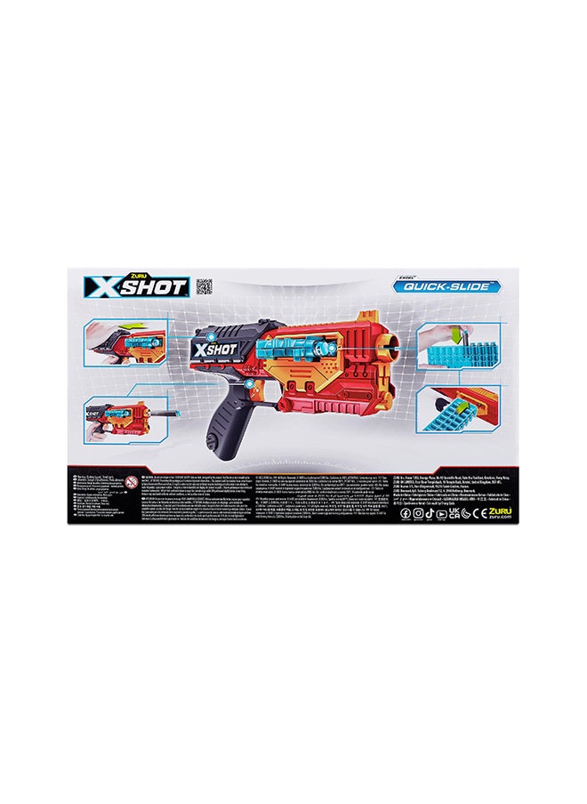 Zuru X-Shot إكسل كويك سلايد 16 سهام - لعبة التصويب التفاعلية للأطفال، المراهقين، البالغين، الأولاد والبنات، أنشطة عطلات خارجية، هدايا للأطفال من عمر 8 سنوات وما فوق  - Image 2