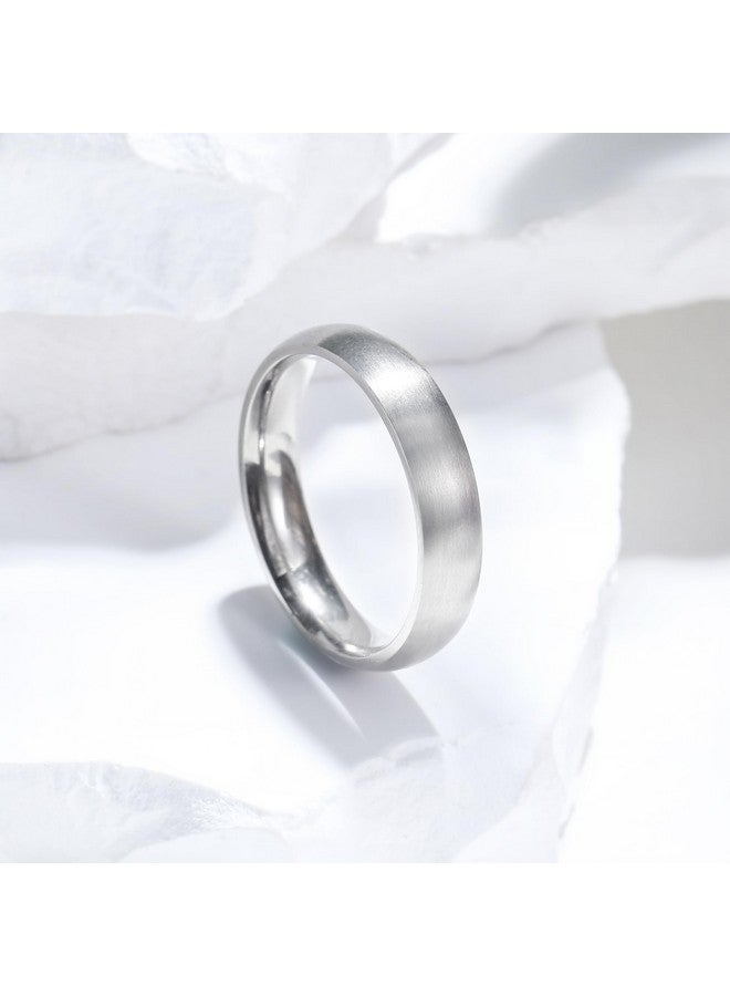 كينج ويل خاتم زفاف من التيتانيوم مقاس 5 مم من King Will BASIC للرجال والنساء، خاتم للأزواج، مصقول/غير لامع، مريح، مقاس 9 - Image 3