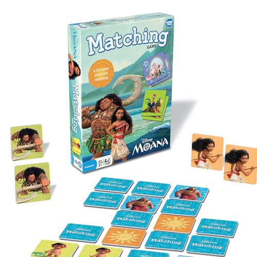 Wonder Forge Disney Moana Matching Game Fun and Educational Memory Game for Boys and Girls Ages 35 Featuring Moana and Maui Toddler Learning Activity - Image 1