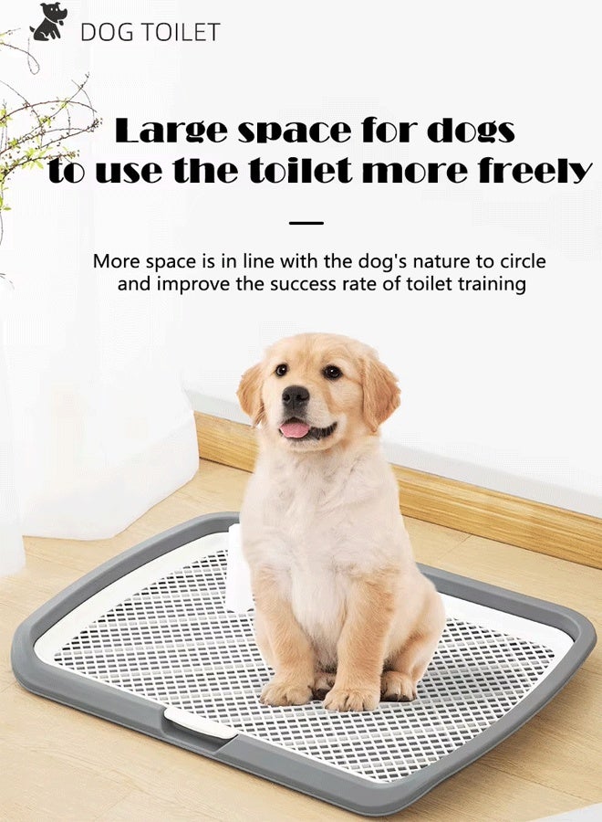 ريليو صينية كبيرة 47 × 37 سم لتبول الكلاب، صينية تدريب الحيوانات الأليفة، حامل منصات تدريب الحيوانات الأليفة، حامل منصات التبول للكلاب، صينية تبول الكلاب الداخلية، سهلة التنظيف، شبكة قابلة للإزالة - Image 2