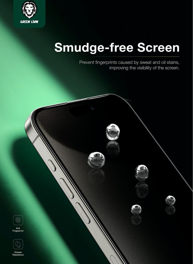 GREEN LION ANTHONY 360° Privacy Screen Protector 4-Way Anti-Peeping Glass for iPhone 15 Pro / Extreme Durability / Grease Resistance / Anti Fingerprint / Anti Peeping / Anti-Scratch - Black Edge/Privacy - Image 5