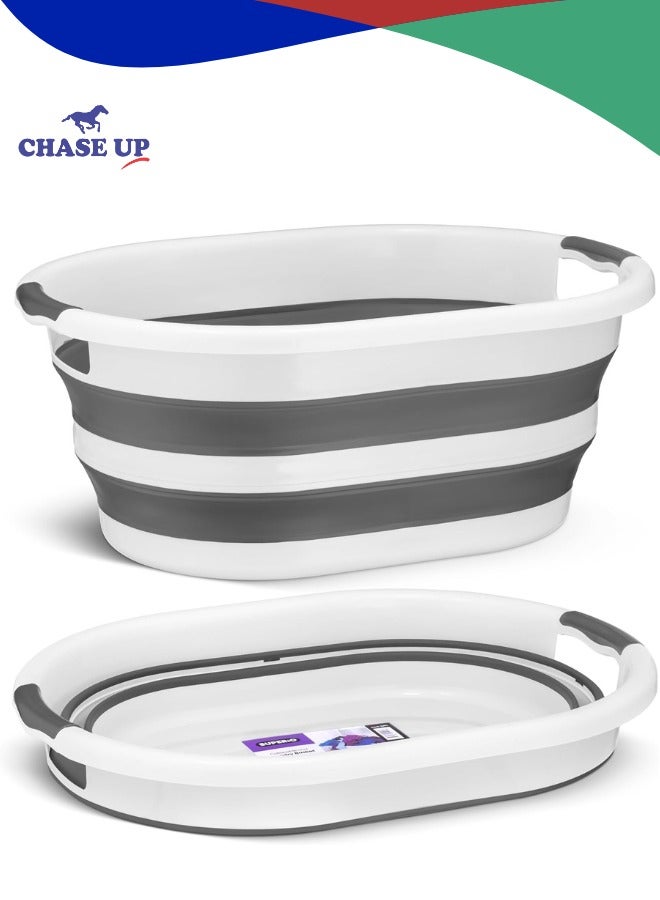 Chase Up 40L Large Multi-Functional Collapsible Plastic Laundry Basket-Foldable Pop Up Storage Container, Pet Bathtub, Cat Bathtub Bathing Tub -Portable Washing Tub,BPA Free - Image 1