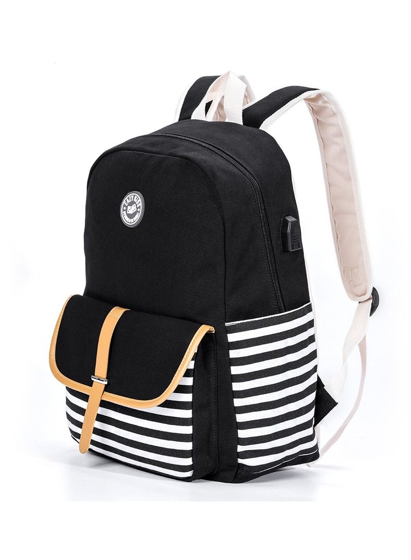 Eazy Kids حقيبة مدرسية كلاسيكية للأطفال - سوداء  - Image 4