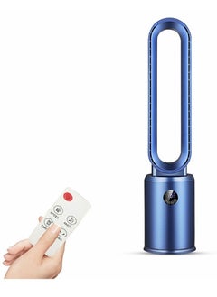 COOLBABY Tower Bladeless Fan, LED Touch Screen, 9 Hours Timer, 3 Modes 3 Speed Purification Fan with Filter, 120° Wide Angle Air Supply, Negative Ion Air Purification, Whole House Circulation Air