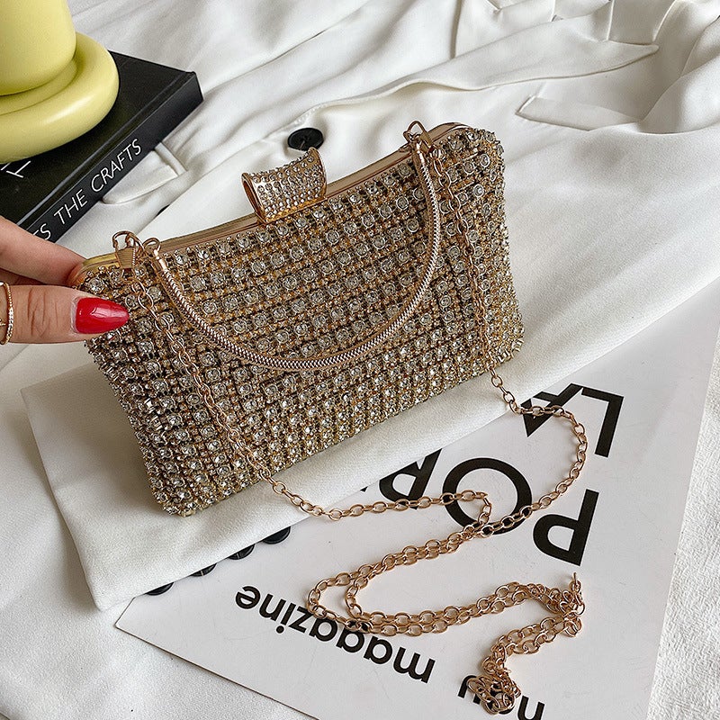 New Diamond-Embedded Banquet Clutch Bag Fashion Socialite Evening Bag Party Small Bag Shiny Women'S Handbag Dress Evening Bag - Image 1
