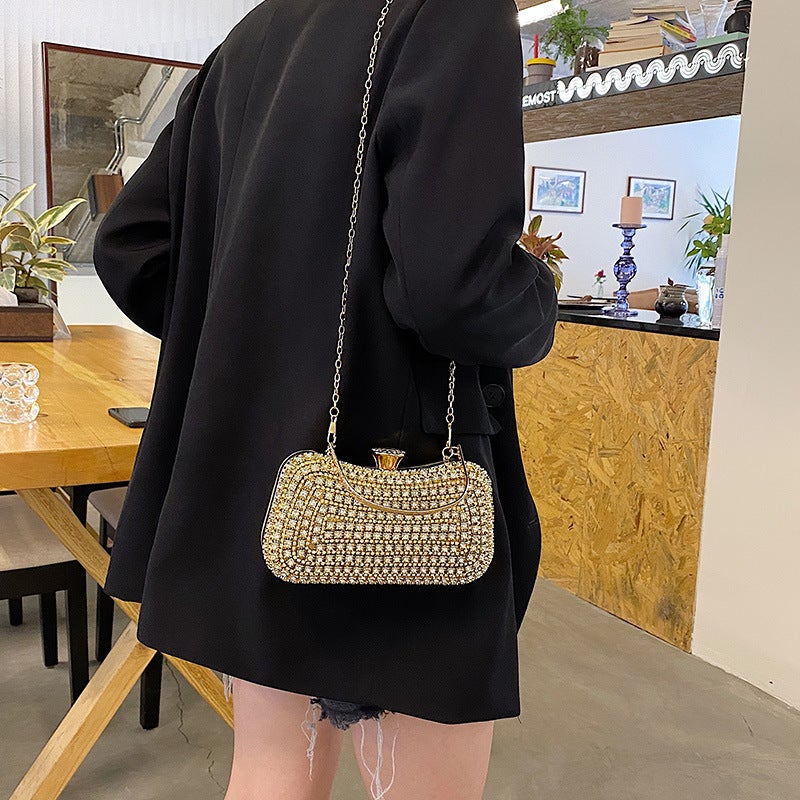 New Diamond-Embedded Banquet Clutch Bag Fashion Socialite Evening Bag Party Small Bag Shiny Women'S Handbag Dress Evening Bag - Image 4