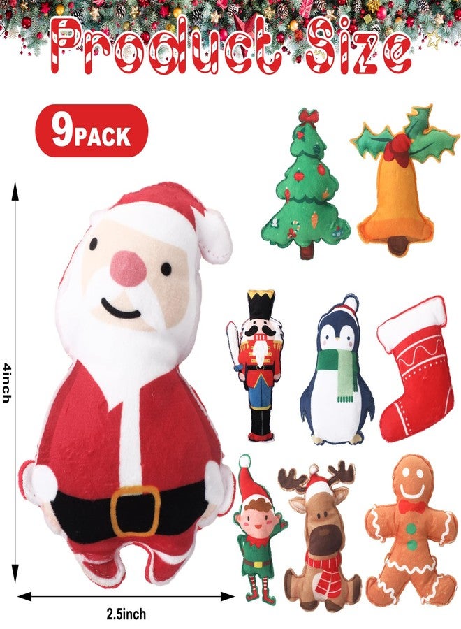 HI-BOOM Hiboom Mini Plush Christmas Dog Toys Squeaky Puppy Interactive Durable Chew Plush Squeak Toys for Puppy Small Dogs, 9 Styles - Image 2