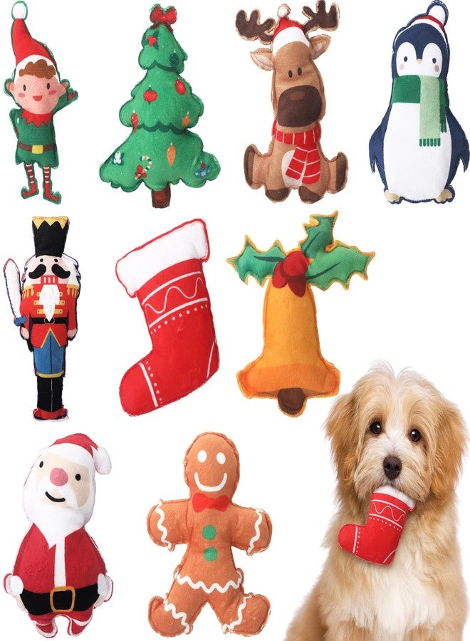 HI-BOOM Hiboom Mini Plush Christmas Dog Toys Squeaky Puppy Interactive Durable Chew Plush Squeak Toys for Puppy Small Dogs, 9 Styles - Image 1