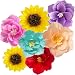 ANSOMO Paper Flowers Sunflower Colorful Artificial Crepe Tissue Wall Decor - Image 2